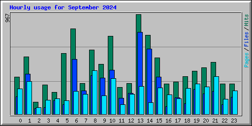 Hourly usage for September 2024
