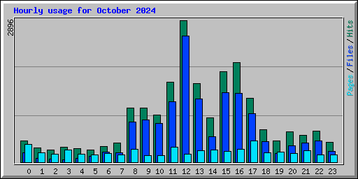 Hourly usage for October 2024