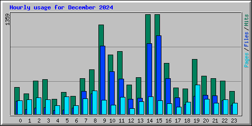 Hourly usage for December 2024